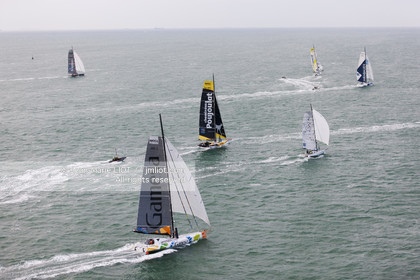 .2011 November, start of transat Jacques Vabre from Le Havre To Guadeloupe. Photo © Jean-Marie Liot