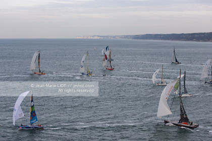 .2011 November, start of transat Jacques Vabre from Le Havre To Guadeloupe. Photo © Jean-Marie Liot