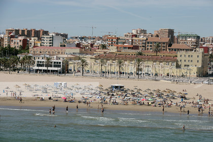 Vue aerienne de Valence, Espagne.photo© Jean-Marie Liot .