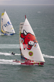 .2011 November, start of transat Jacques Vabre from Le Havre To Guadeloupe. Photo © Jean-Marie Liot