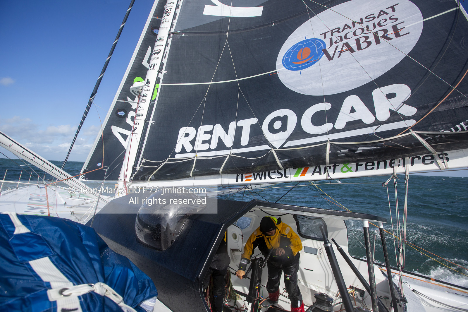 FABRICE AMEDEO ET ERIC PERON - TRANSAT JACQUES VABRE 2019 - A BORD