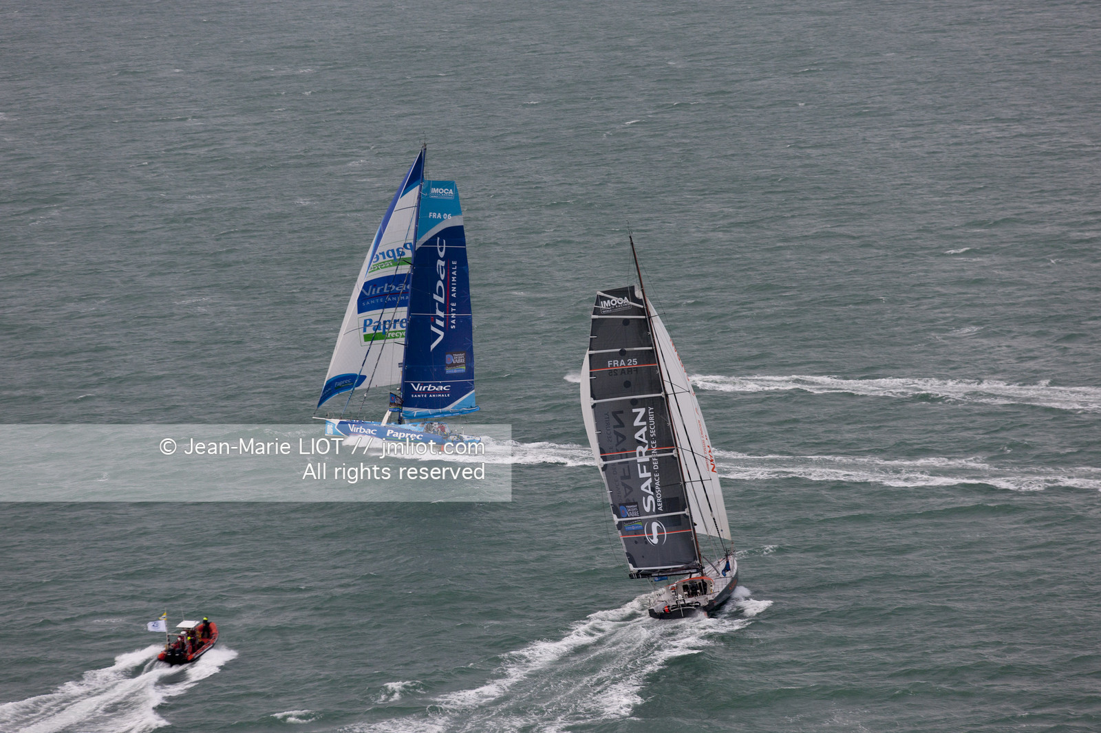 Novembre 2011 Départ de la Transat Jacques Vabre du  Havre et à destination de la Guadeloupe. Photo © Jean-Marie Liot.