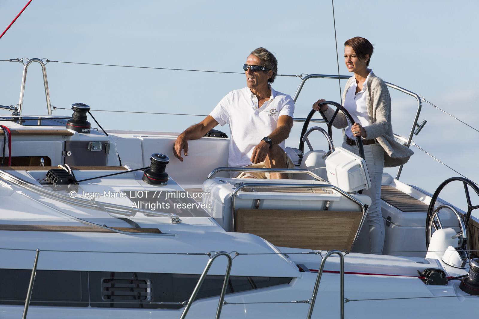 Ile de Ré, 23 09 2015, pour le chantier Jeanneau, le nouveau Jeanneau Sun Odyssey 419. Photo © Jean-Marie LIOT   Jeanneau