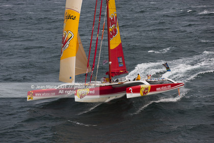 .2011 November, start of transat Jacques Vabre from Le Havre To Guadeloupe. Photo © Jean-Marie Liot