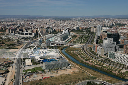 .Aerial view of Valence, Spain..photo© Jean-Marie Liot .
