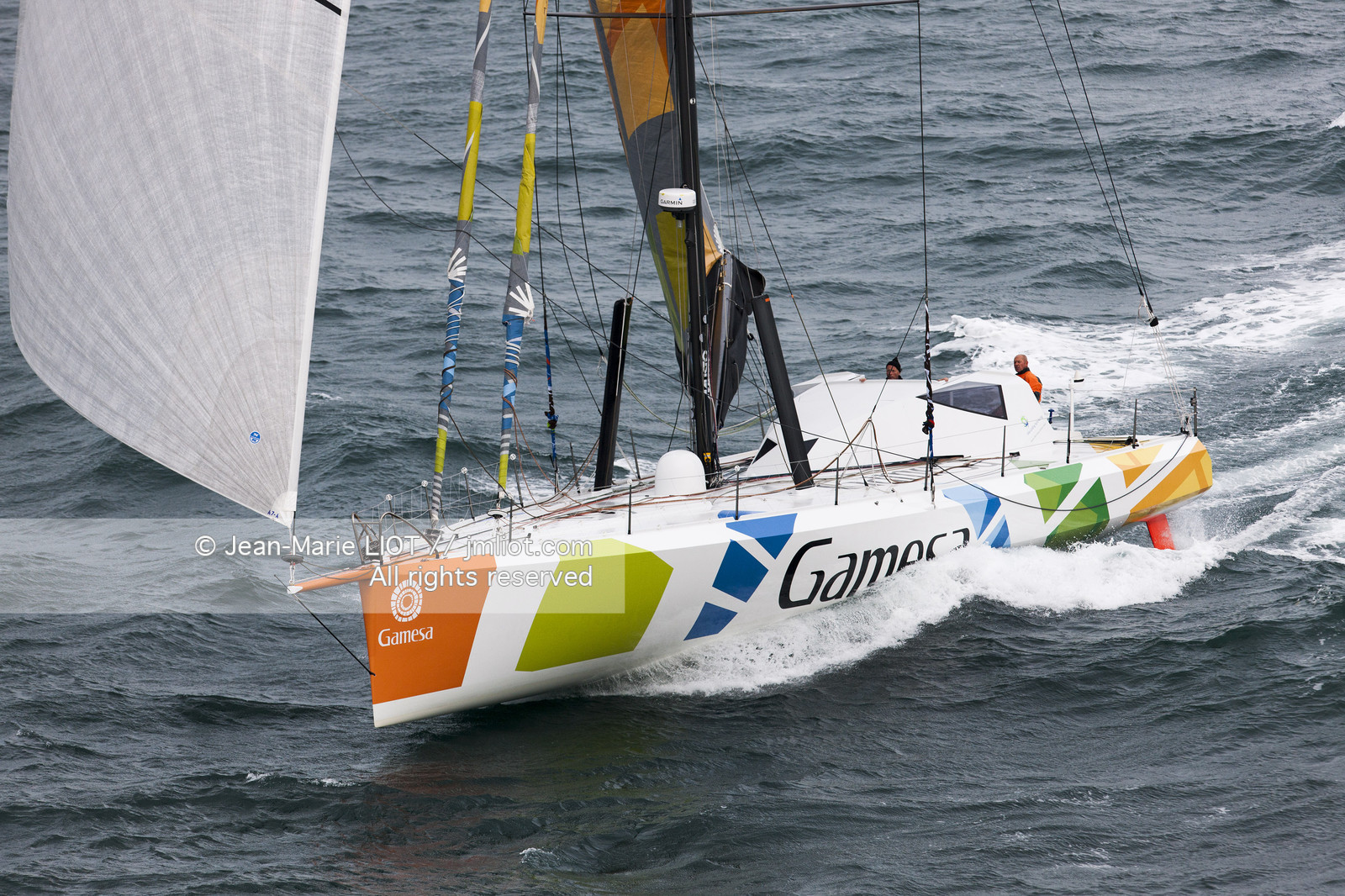 Novembre 2011 Départ de la Transat Jacques Vabre du  Havre et à destination de la Guadeloupe. Photo © Jean-Marie Liot.