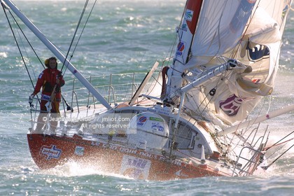 VENDEE GLOBE 2001- ROLAND JOURDAIN ARRIVAL