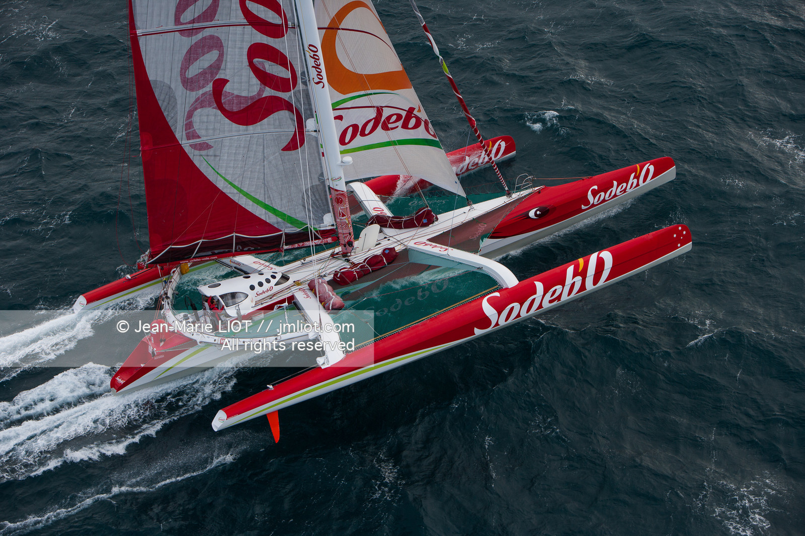 MAXI TRIMARAN SODEBO - THOMAS COVILLE - RECORD TOUR DU MONDE EN SOLITAIRE - 2008..