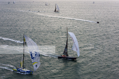 .2011 November, start of transat Jacques Vabre from Le Havre To Guadeloupe. Photo © Jean-Marie Liot