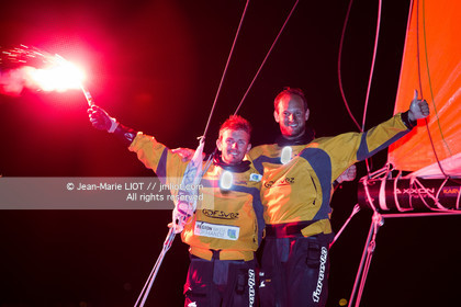TRANSAT JACQUES VABRE 2013 GDF SUEZ - S.ROGUES ET F.DELAHAYE VAINQUEURS EN CLASS 40
