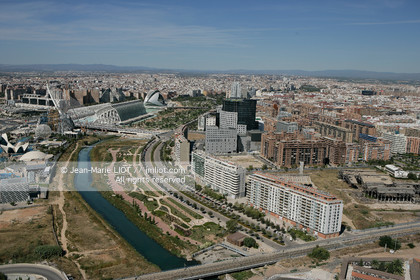 .Aerial view of Valence, Spain..photo© Jean-Marie Liot .