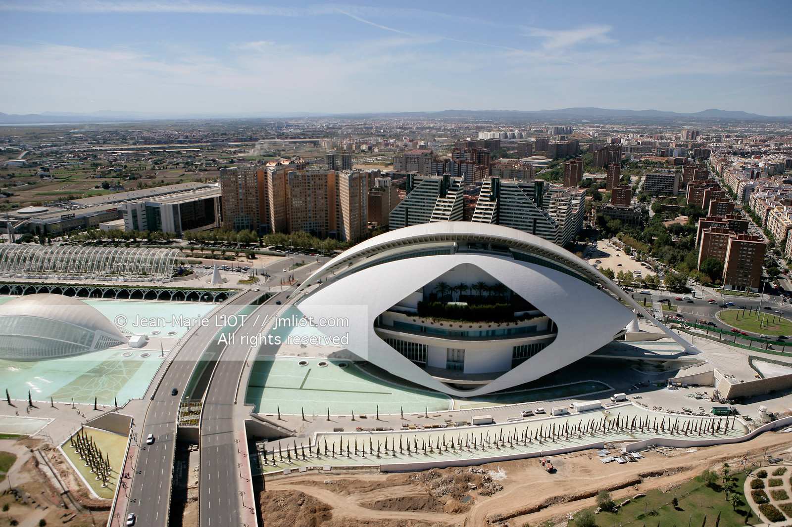 Vue aerienne de Valence, Espagne.photo© Jean-Marie Liot .