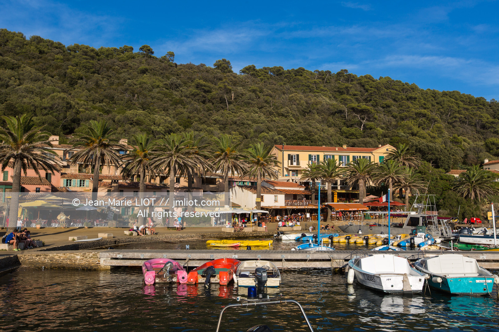 Port-Cros, au large d'Hyères dans le département du Var, petite île de 4 km de long est une réserve de la faune et la flore. Photo © Jean-Marie Liot.