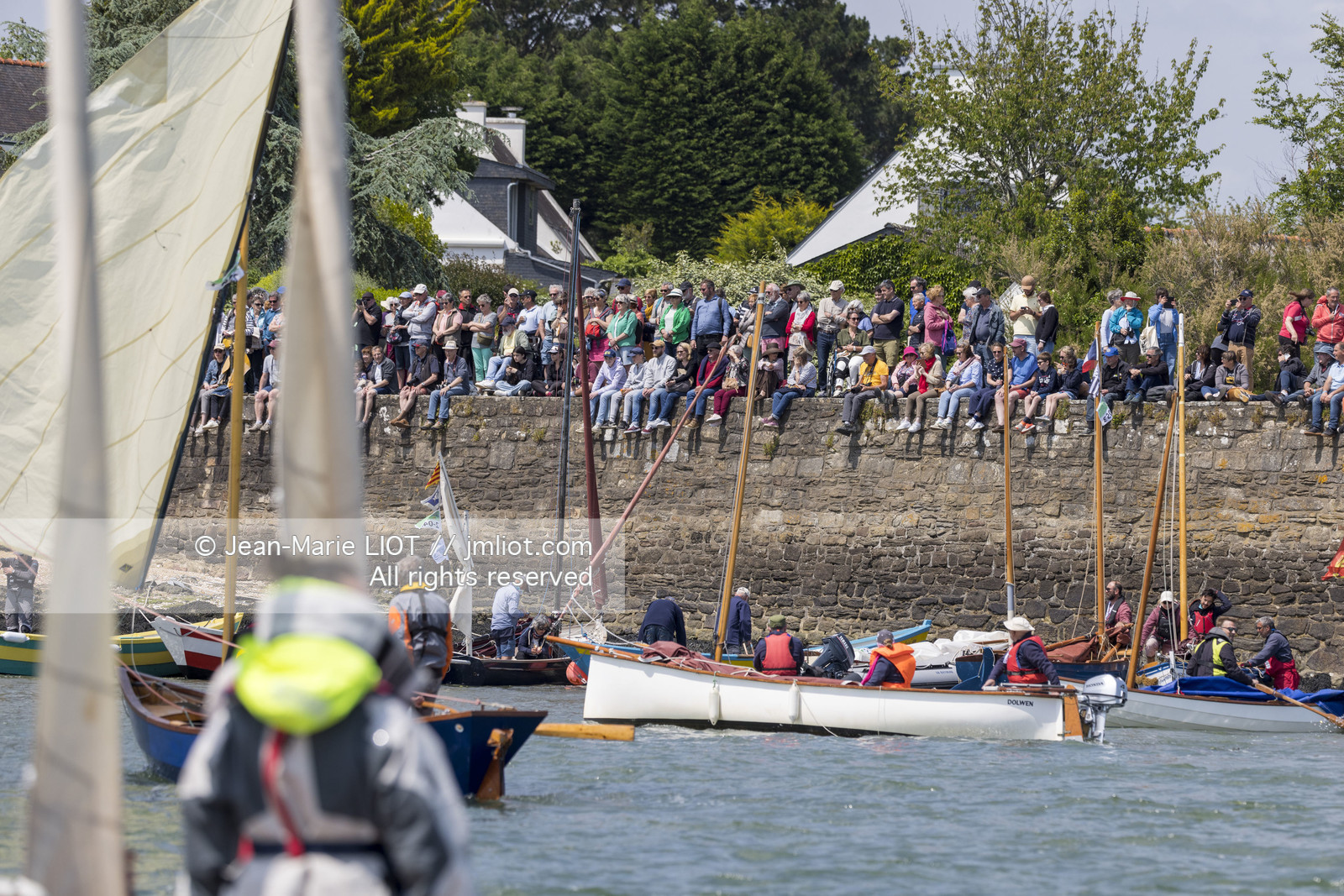 Semaine du Golfe 2023, Golfe du Morbihan, le vendredi 19 mai, ambiance à quai Photo © Jean-Marie LIOT Images (mention obligatoire pour toutes utilisations)