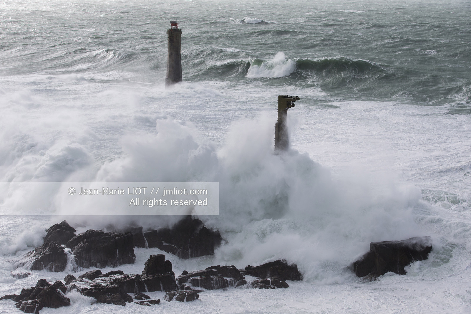 Les phares d'Iroise dans la tempête Ruth