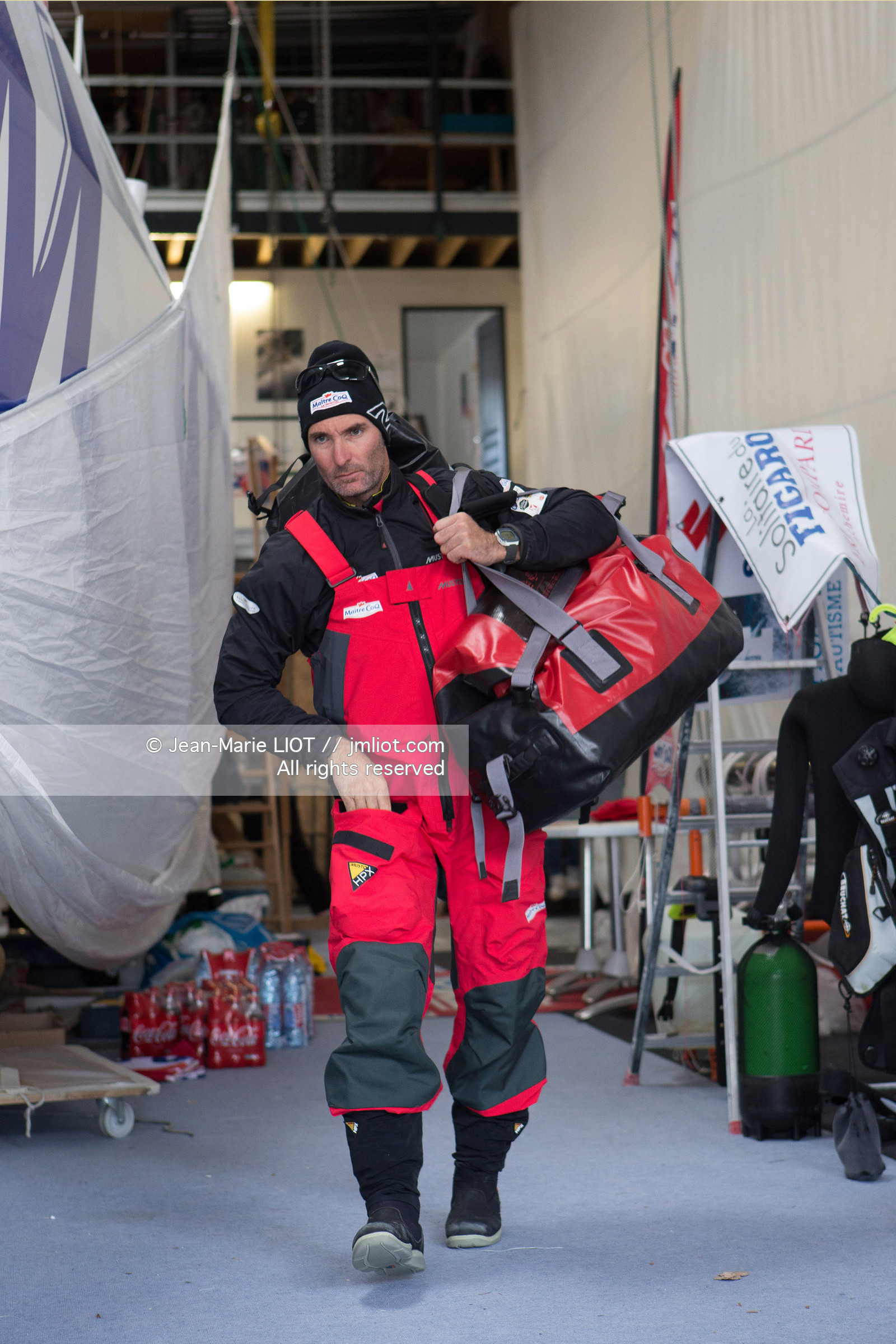 Lorient le 18 mai 2015, Jérémie Beyou a l'entrainement..saison 2015