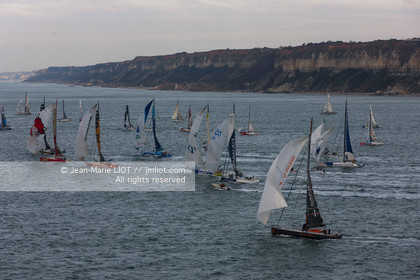 .2011 November, start of transat Jacques Vabre from Le Havre To Guadeloupe. Photo © Jean-Marie Liot