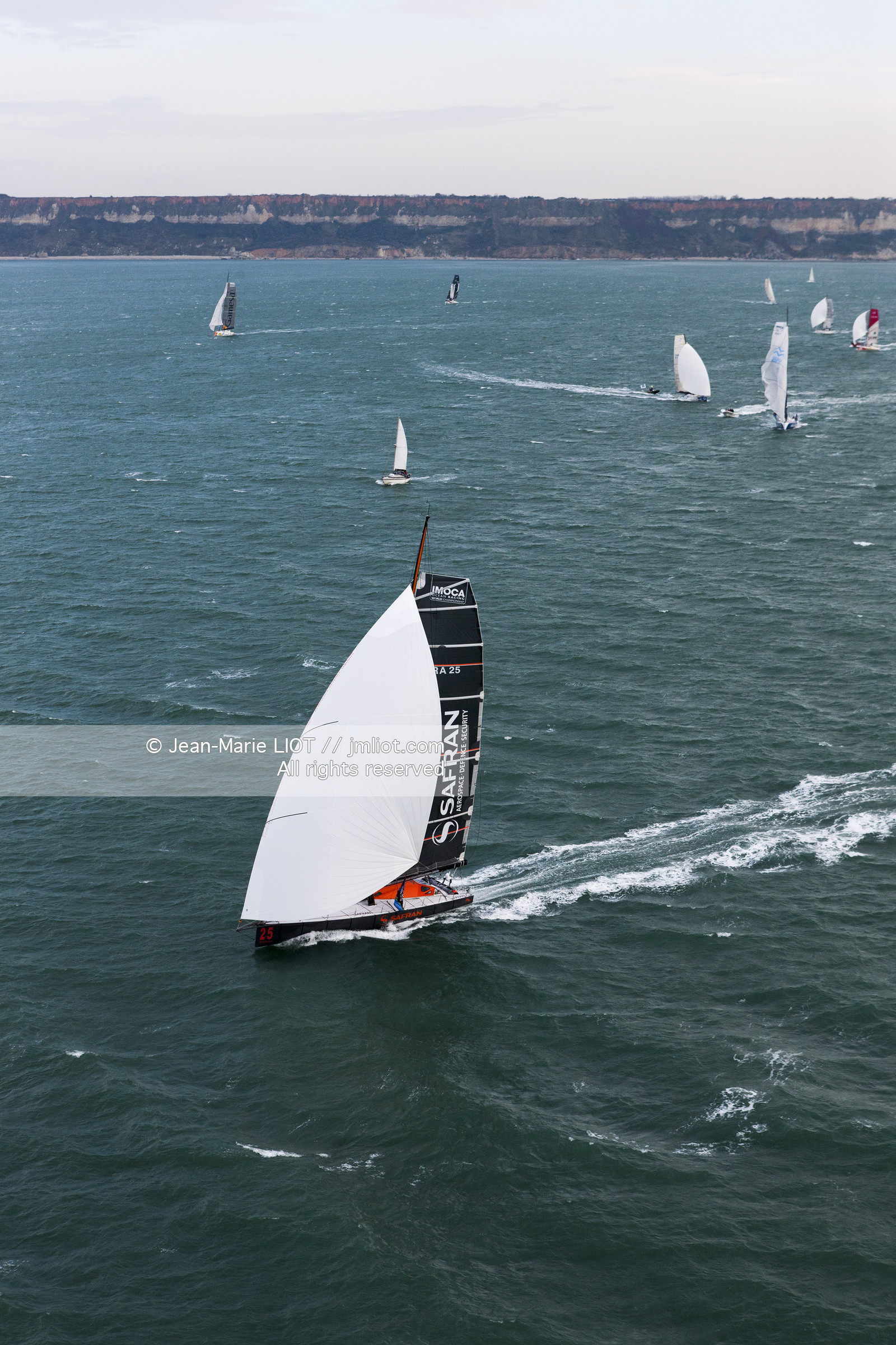 .2011 November, start of transat Jacques Vabre from Le Havre To Guadeloupe. Photo © Jean-Marie Liot