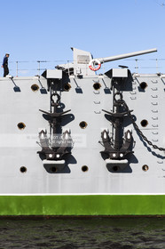 .Russia, Saint Petersburg, listed as World Heritage by UNESCO, Russie, Saint-Pétersbourg, cruiser Aurora, museum ship