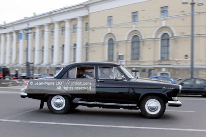 .Russia, Saint Petersburg, listed as World Heritage by UNESCO, car