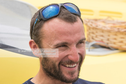 .Itajaï (Brazil) on 12 November 2015, arrival of Thomas Ruyant and Adrien Hardy on board the imoca Le souffle du Nord. Photo © Jean-Marie Liot   DPPI