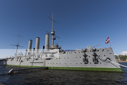 .Russia, Saint Petersburg, listed as World Heritage by UNESCO, Russie, Saint-Pétersbourg, cruiser Aurora, museum ship
