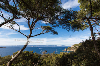 Port-Cros, au large d'Hyères dans le département du Var, petite île de 4 km de long est une réserve de la faune et la flore. Photo © Jean-Marie Liot.