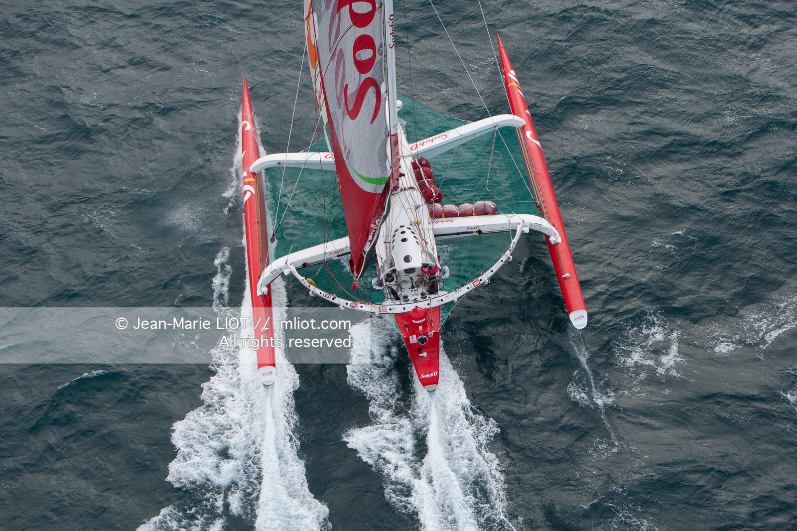 MAXI TRIMARAN SODEBO - THOMAS COVILLE - RECORD TOUR DU MONDE EN SOLITAIRE - 2008..