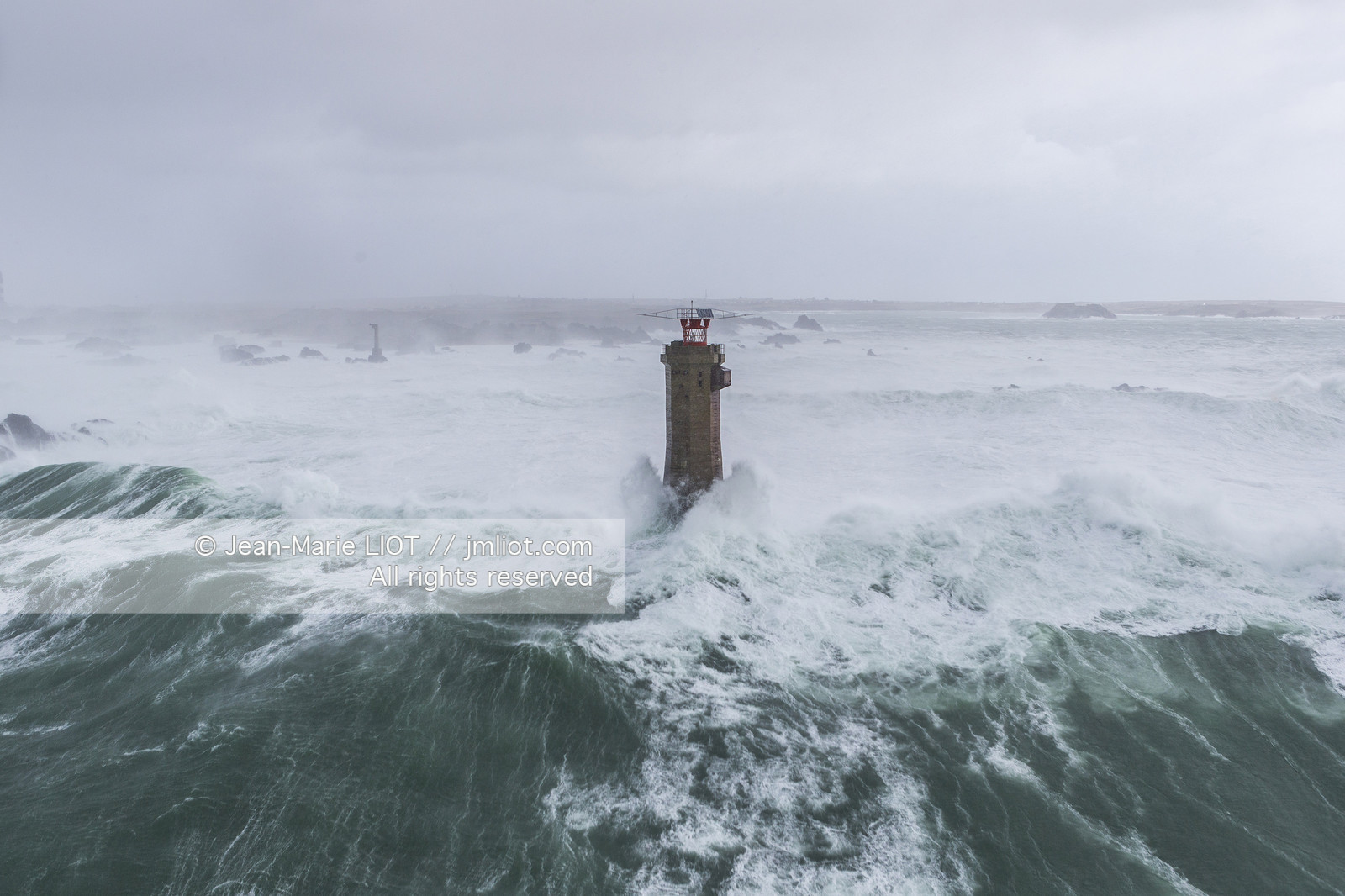 Les phares d'Iroise dans la tempête Ruth