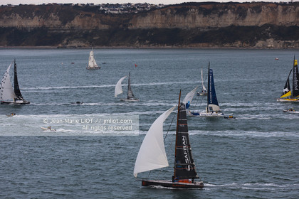 .2011 November, start of transat Jacques Vabre from Le Havre To Guadeloupe. Photo © Jean-Marie Liot