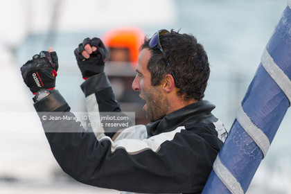 Les Sables d'Olonne, January 19, 2017 arrival of Armel Le Cléac'h (FR) skipper of the imoca Banque Populaire arrives 1st Vendee globe 2016-2017. Photo © Jean-Marie Liot   DPPI