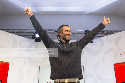 Les Sables d'Olonne, January 19, 2017 arrival of Armel Le Cléac'h (FR) skipper of the imoca Banque Populaire arrives 1st Vendee globe 2016-2017. Photo © Jean-Marie Liot   DPPI