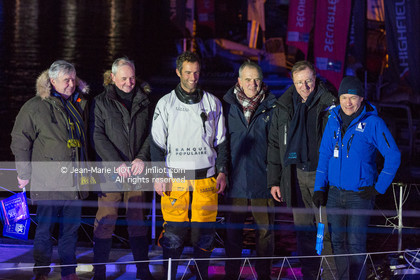 Les Sables d'Olonne, January 19, 2017 arrival of Armel Le Cléac'h (FR) skipper of the imoca Banque Populaire arrives 1st Vendee globe 2016-2017. Photo © Jean-Marie Liot   DPPI