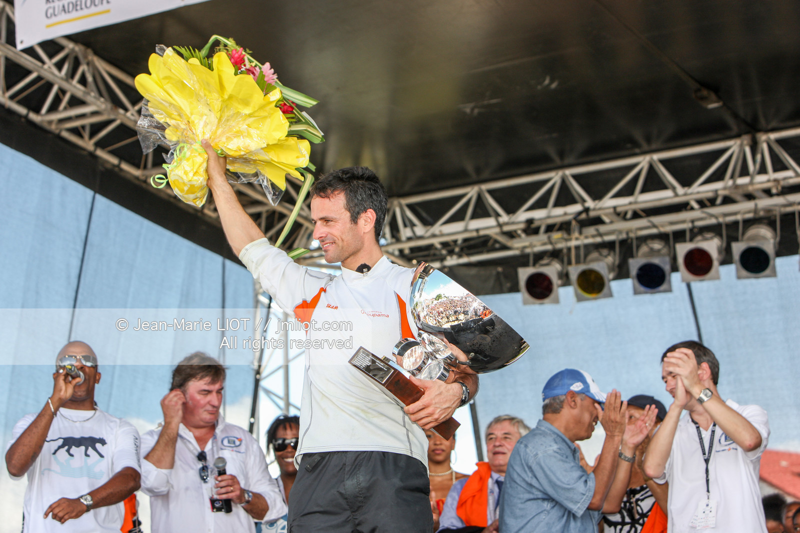 ROUTE DU RHUM 2010 - FRANCK CAMMAS - ARRIVEE