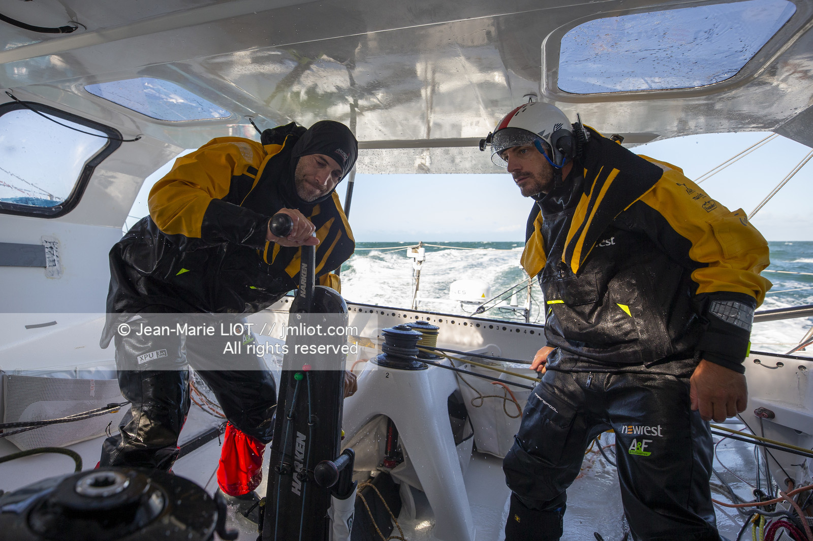 FABRICE AMEDEO ET ERIC PERON - TRANSAT JACQUES VABRE 2019 - A BORD