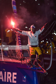 Les Sables d'Olonne, January 19, 2017 arrival of Armel Le Cléac'h (FR) skipper of the imoca Banque Populaire arrives 1st Vendee globe 2016-2017. Photo © Jean-Marie Liot   DPPI