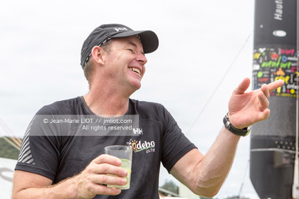 Itajaï(Brésil), samedi 7 novembre 2015, Thomas Coville et Jean-Luc Nélias deuxiémes au classement Ultim de la Transat Jacques Vabre sur SODEBO. Photo © JEAN-MARIE LIOT   DPPI.