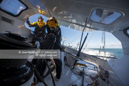 FABRICE AMEDEO ET ERIC PERON - TRANSAT JACQUES VABRE 2019 - A BORD