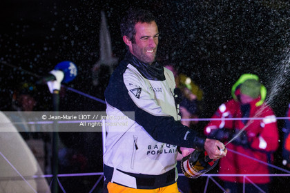 Les Sables d'Olonne, January 19, 2017 arrival of Armel Le Cléac'h (FR) skipper of the imoca Banque Populaire arrives 1st Vendee globe 2016-2017. Photo © Jean-Marie Liot   DPPI