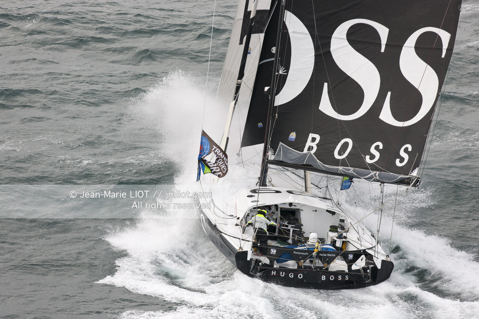 Novembre 2011 Départ de la Transat Jacques Vabre du  Havre et à destination de la Guadeloupe. Photo © Jean-Marie Liot.