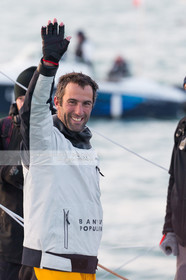 Les Sables d'Olonne, January 19, 2017 arrival of Armel Le Cléac'h (FR) skipper of the imoca Banque Populaire arrives 1st Vendee globe 2016-2017. Photo © Jean-Marie Liot   DPPI