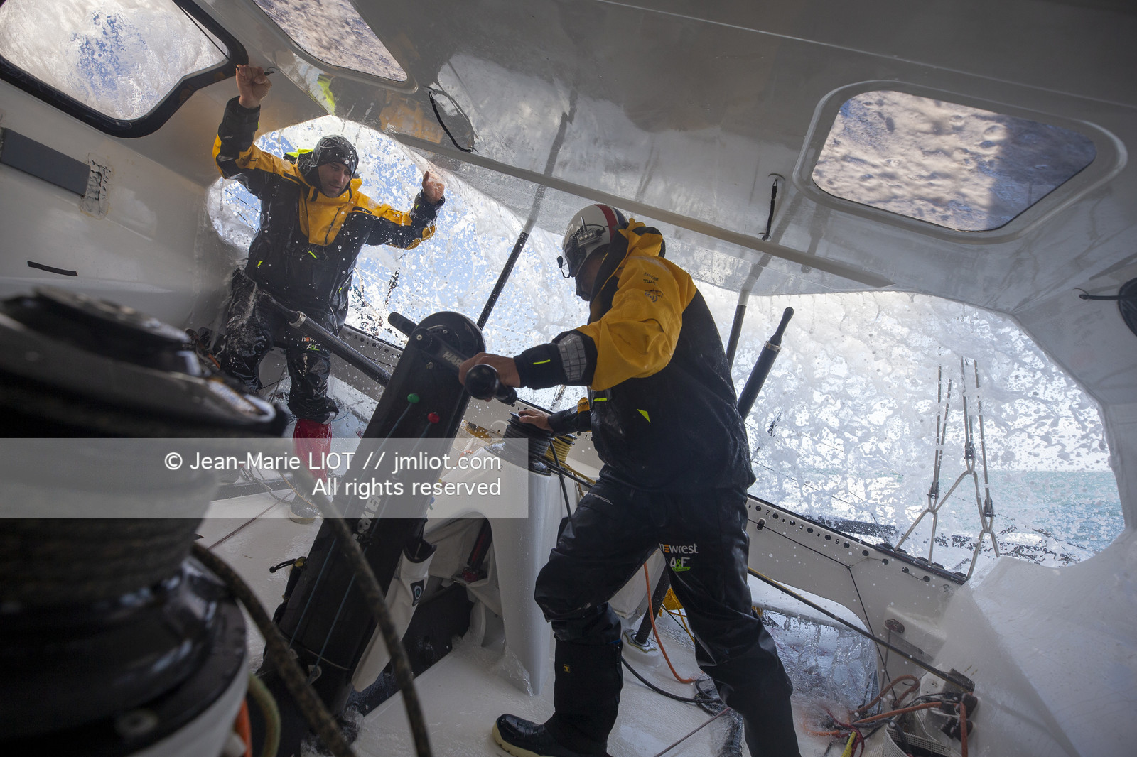 FABRICE AMEDEO ET ERIC PERON - TRANSAT JACQUES VABRE 2019 - A BORD