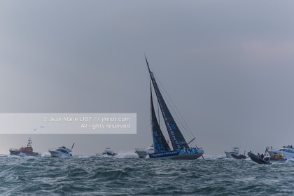 Les Sables d'Olonne, January 19, 2017 arrival of Armel Le Cléac'h (FR) skipper of the imoca Banque Populaire arrives 1st Vendee globe 2016-2017. Photo © Jean-Marie Liot   DPPI