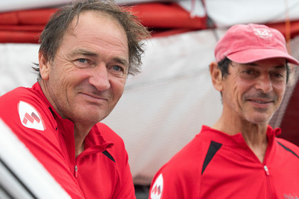 Itajaï (Brazil) le 13 novembre 2015, arrivée de Bertrand de broc et Marc Guillemot à bord de l'imoca MACSF. Photo © Jean-Marie Liot   DPPI..