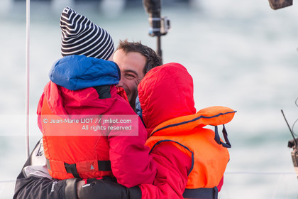 Les Sables d'Olonne, January 19, 2017 arrival of Armel Le Cléac'h (FR) skipper of the imoca Banque Populaire arrives 1st Vendee globe 2016-2017. Photo © Jean-Marie Liot   DPPI