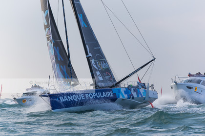 Les Sables d'Olonne, January 19, 2017 arrival of Armel Le Cléac'h (FR) skipper of the imoca Banque Populaire arrives 1st Vendee globe 2016-2017. Photo © Jean-Marie Liot   DPPI