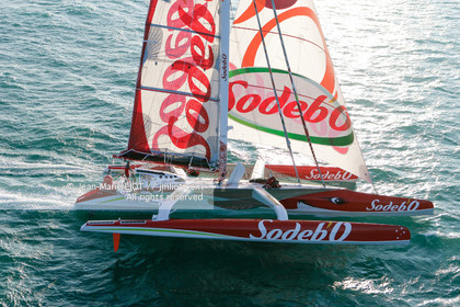 MAXI TRIMARAN SODEBO - THOMAS COVILLE - RECORD TOUR DU MONDE EN SOLITAIRE..