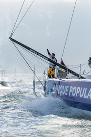 Les Sables d'Olonne, January 19, 2017 arrival of Armel Le Cléac'h (FR) skipper of the imoca Banque Populaire arrives 1st Vendee globe 2016-2017. Photo © Jean-Marie Liot   DPPI