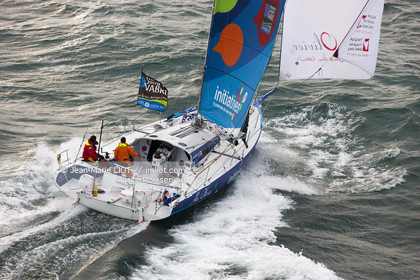 Novembre 2011 Départ de la Transat Jacques Vabre du  Havre et à destination de la Guadeloupe. Photo © Jean-Marie Liot.