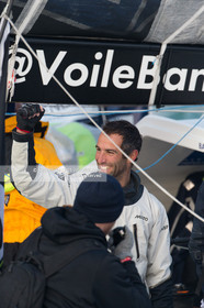 Les Sables d'Olonne, January 19, 2017 arrival of Armel Le Cléac'h (FR) skipper of the imoca Banque Populaire arrives 1st Vendee globe 2016-2017. Photo © Jean-Marie Liot   DPPI